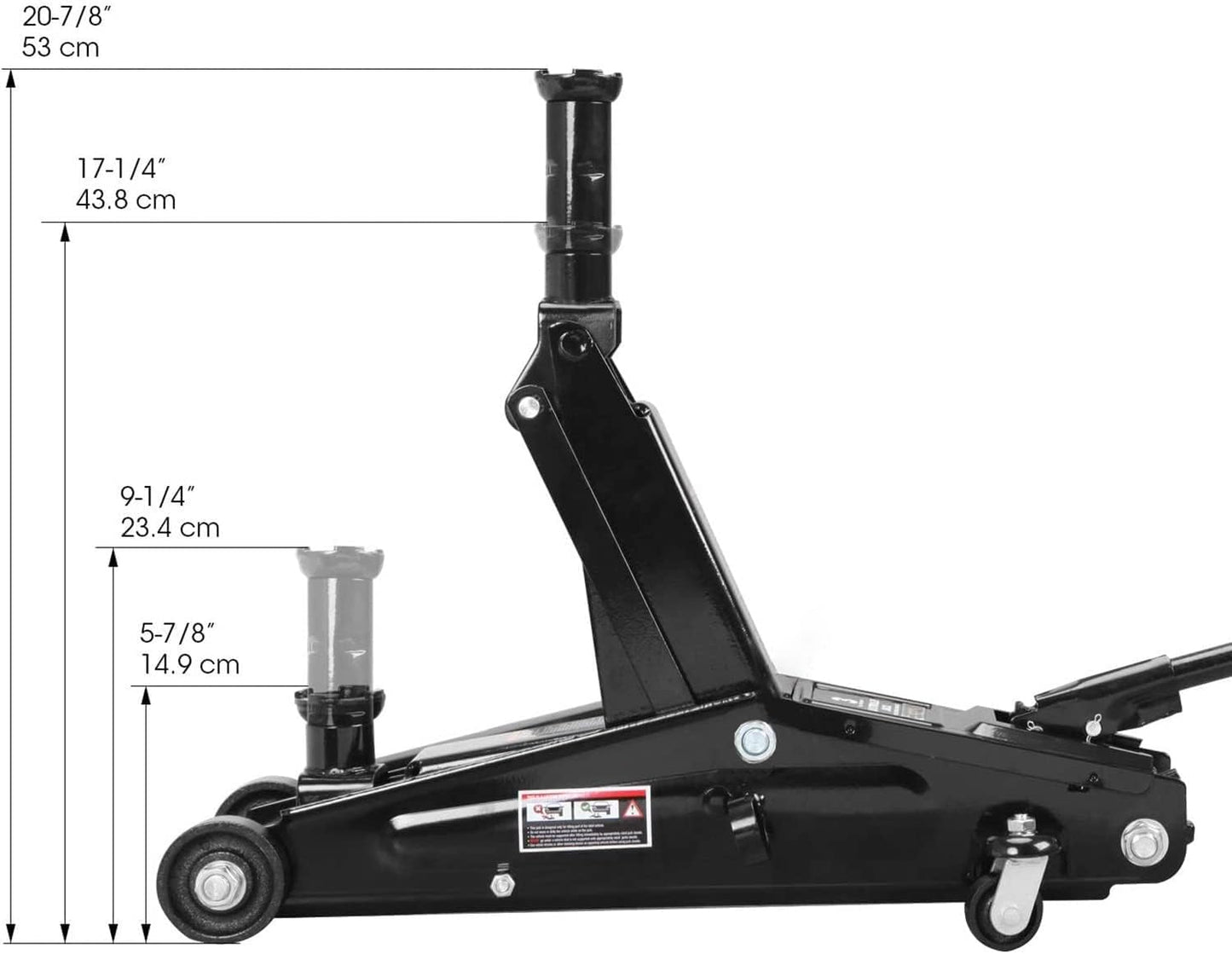 BLACK JACK 3 Ton Hydraulic Trolley Service/Floor Jack with Extra Saddle, Fits for SUVs and Extended Height Trucks
